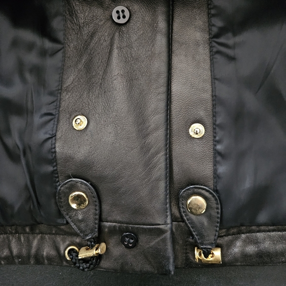 NWOT - Ellen Tracy Buttery Soft Black Leather Drawstring Jacket - Size XL - Picture 9 of 9